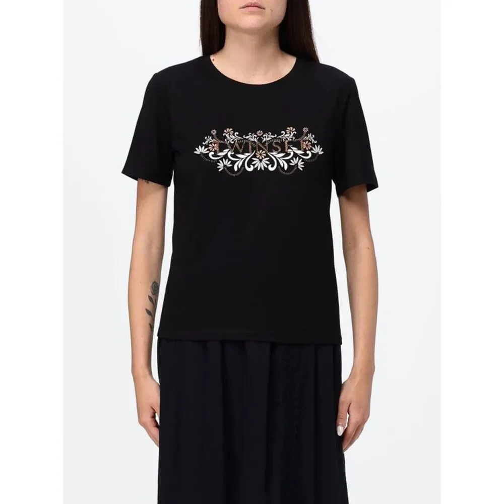 Twinset U&B Women Cotton Blend T-Shirts Twinset U&B With Beads